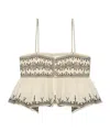 Isabel Marant Étoile Piyae Geometric-embroidery Top In Nude