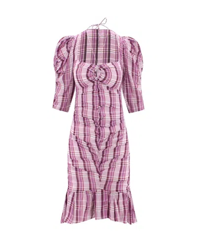 Isabel Marant Étoile Isabel Marant Etoile Women Cotton Dress With Drapery In Purple