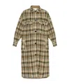 Isabel Marant Étoile Khaki Fontizi Wool Blend Coat In Nude