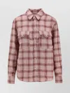 Isabel Marant Étoile Plaid Cotton Shirt Featuring Breast Pockets In Pink
