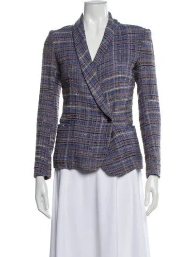 Pre-owned Isabel Marant Étoile Plaid Print Blazer In Blue