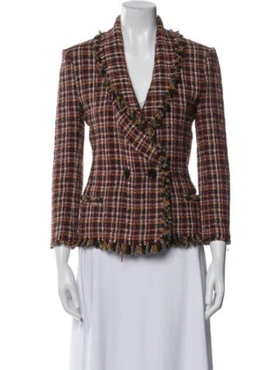 Pre-owned Isabel Marant Étoile Plaid Print Blazer In Red
