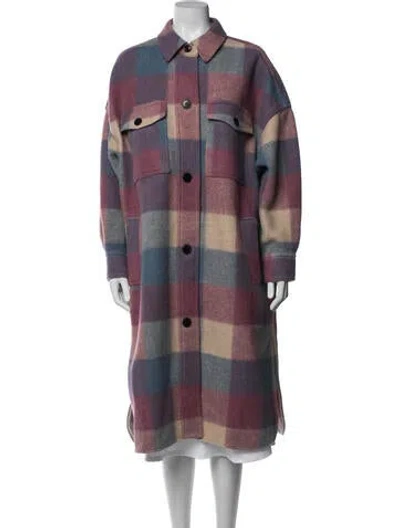 Pre-owned Isabel Marant Étoile Plaid Print Coat In Neutrals
