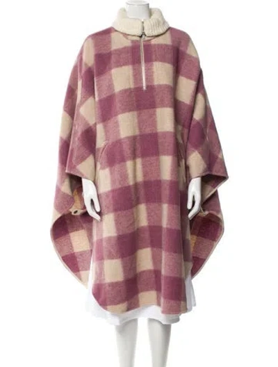 Pre-owned Isabel Marant Étoile Plaid Print Coat In Purple