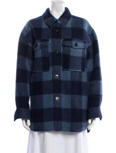 Pre-owned Isabel Marant Étoile Plaid Print Jacket In Blue