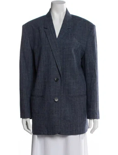 Pre-owned Isabel Marant Étoile Plaid Print Jacket In Blue