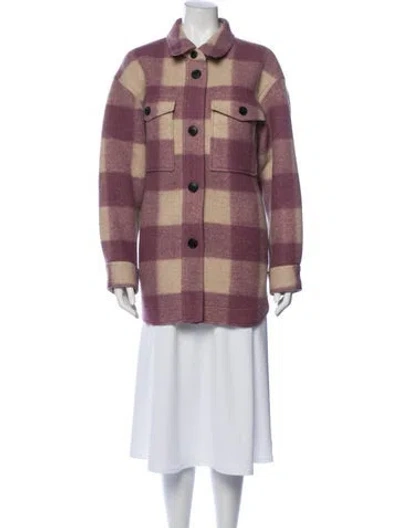 Pre-owned Isabel Marant Étoile Plaid Print Jacket In Pink