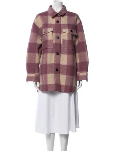 Pre-owned Isabel Marant Étoile Plaid Print Jacket In Purple