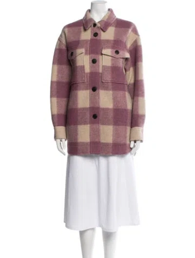 Pre-owned Isabel Marant Étoile Plaid Print Jacket In Purple
