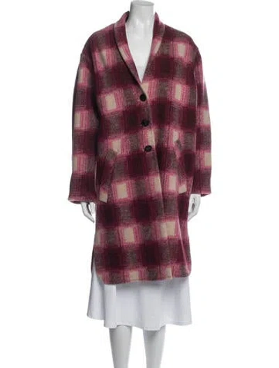 Pre-owned Isabel Marant Étoile Plaid Print Jacket In Purple