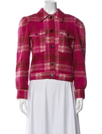 Pre-owned Isabel Marant Étoile Plaid Print Jacket In Red