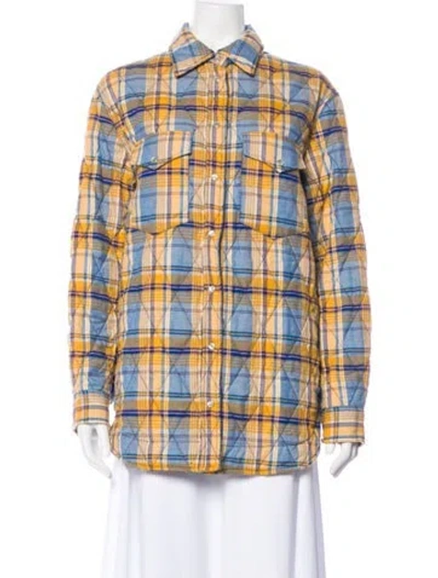 Pre-owned Isabel Marant Étoile Plaid Print Jacket In Yellow