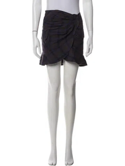Pre-owned Isabel Marant Étoile Plaid Print Mini Skirt In Multi