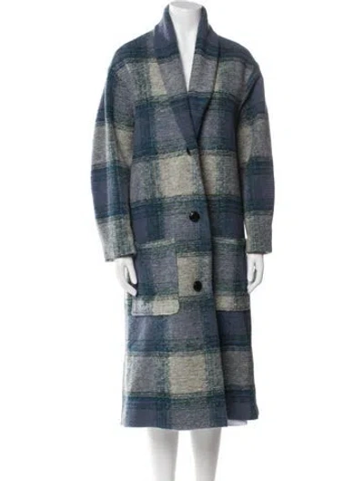 Pre-owned Isabel Marant Étoile Plaid Print Peacoat In Gray