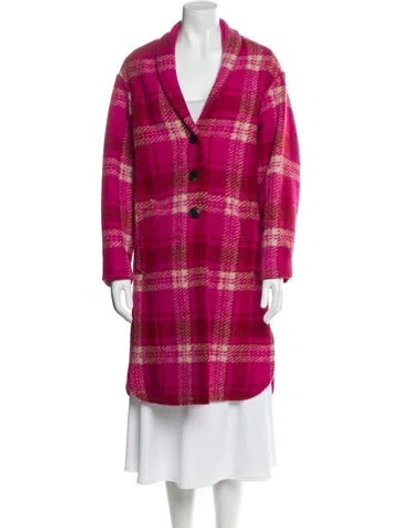 Pre-owned Isabel Marant Étoile Plaid Print Peacoat In Multi