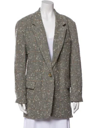 Pre-owned Isabel Marant Étoile Plaid Print Peacoat In Multi