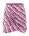 Isabel Marant Étoile Plaid-print Short Skirt In Pink