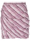 Isabel Marant Étoile Plaid-print Short Skirt In Rosa