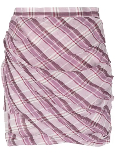 ISABEL MARANT ÉTOILE PLAID-PRINT SHORT SKIRT
