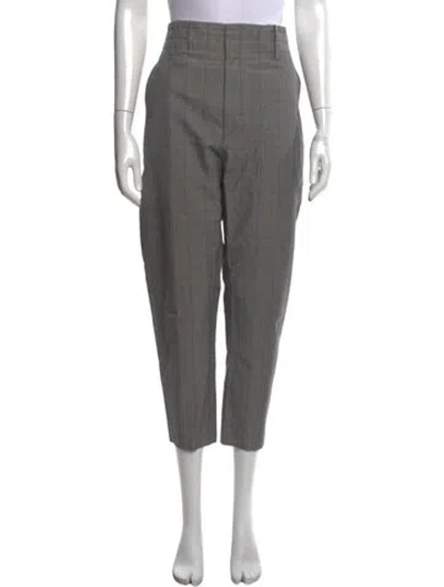 Pre-owned Isabel Marant Étoile Plaid Print Straight Leg Pants In Grey