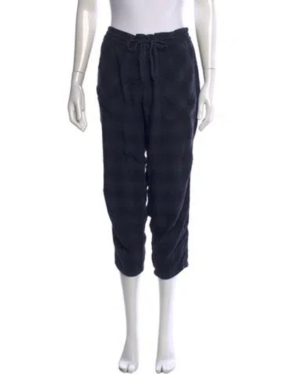 Pre-owned Isabel Marant Étoile Plaid Print Wide Leg Pants In Blue