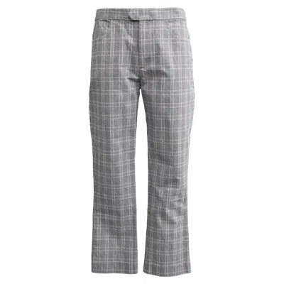 Isabel Marant Etoile Plaid Trousers In Grey Wool In Gray
