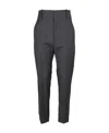 Isabel Marant Étoile Plaid Wool Casual Trousers In Black