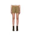 Isabel Marant Étoile Plain-woven Cotton Shorts. In Brown