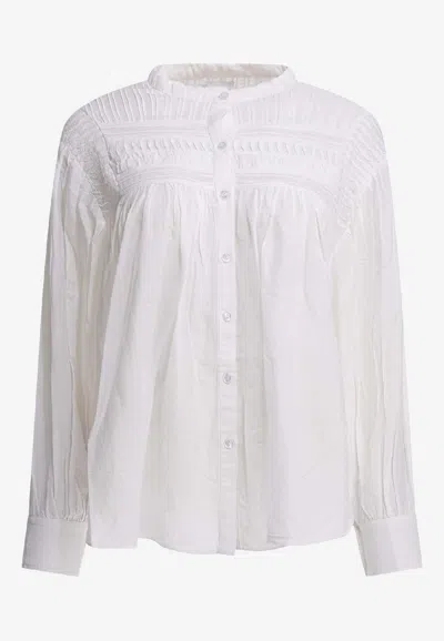 Isabel Marant Étoile Plalia Gathered Blouse In White