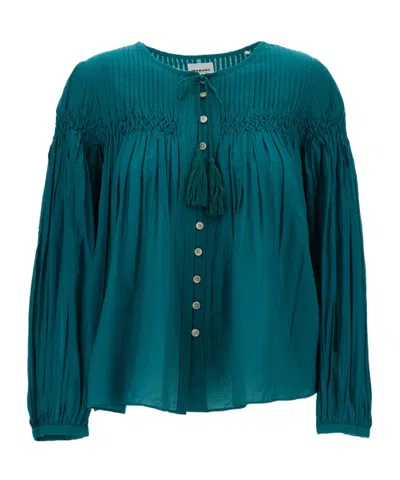 ISABEL MARANT ÉTOILE ISABEL MARANT ÉTOILE PLEAT DETAILED BUTTONED BLOUSE