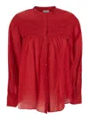 Isabel Marant Étoile 'plalia' Red Shirt With Pleated Details In Red