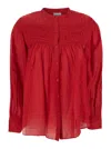 Isabel Marant Étoile Marant Etoile Women Plalia Biologic Cotton And Viscose Shirt In Red