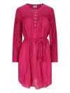 Isabel Marant Étoile Pleat Detailed Midi Dress In Violet