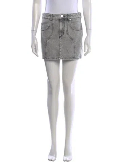 Pre-owned Isabel Marant Étoile Pleated Accents Mini Skirt In Gray