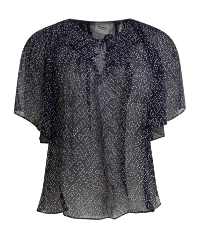 Isabel Marant Étoile Pleated Blouse In Black