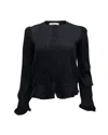 Isabel Marant Étoile Pleated Blouse In Black Cotton In Black