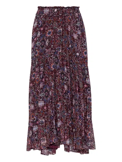 ISABEL MARANT ÉTOILE PLEATED FLORAL PRINT SKIRT