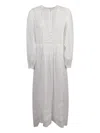 Isabel Marant Étoile Gisela Cotton Dress Pleated Front In White