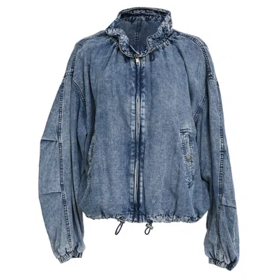 Isabel Marant Etoile Plume Denim Jacket In Blue Lyocell