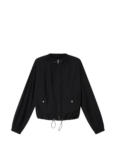Isabel Marant Étoile Plume Short Chambray Jacket In Black