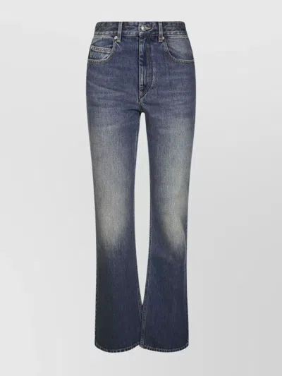 Isabel Marant Étoile Pocketed Trousers With Loops And Stitching In Blue