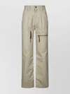 Isabel Marant Étoile Pocketed Zipper Belted Trousers In Neutral