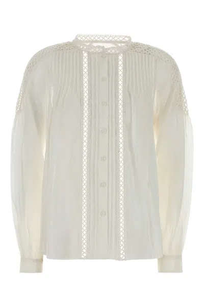 Isabel Marant Étoile Isabel Marant Etoile Polda Viscose-linen Mini Blouse In White
