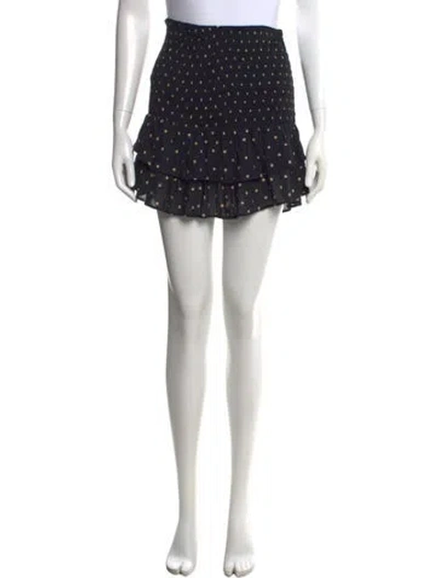 Pre-owned Isabel Marant Étoile Polka Dot Print Mini Skirt In Blue