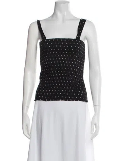 Pre-owned Isabel Marant Étoile Polka Dot Print Square Neckline Top In Blue