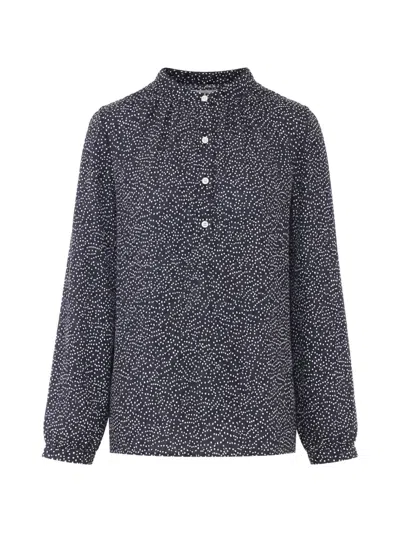 Isabel Marant Étoile Polka-dot Cotton Blouse In Blue
