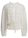 Isabel Marant Étoile Polly Lace And Cotton Blouse In White