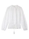 Isabel Marant Étoile Polly Organic Cotton Shirt In White