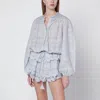 Isabel Marant Étoile Isabel Marant Etoile Polly Cotton Blouse With Floral Lace In Blue