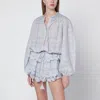 Isabel Marant Étoile Isabel Marant Etoile Polly Cotton Blouse With Floral Lace In Blue